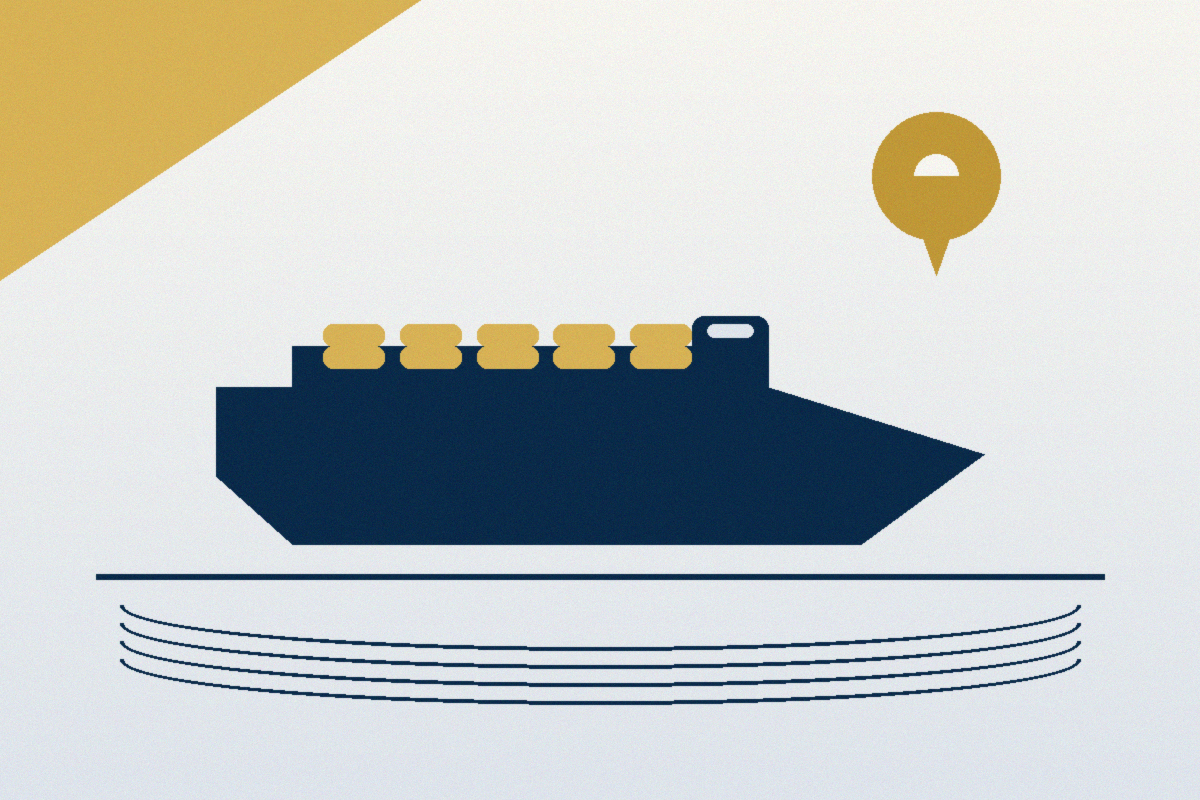 Sea freight illustration