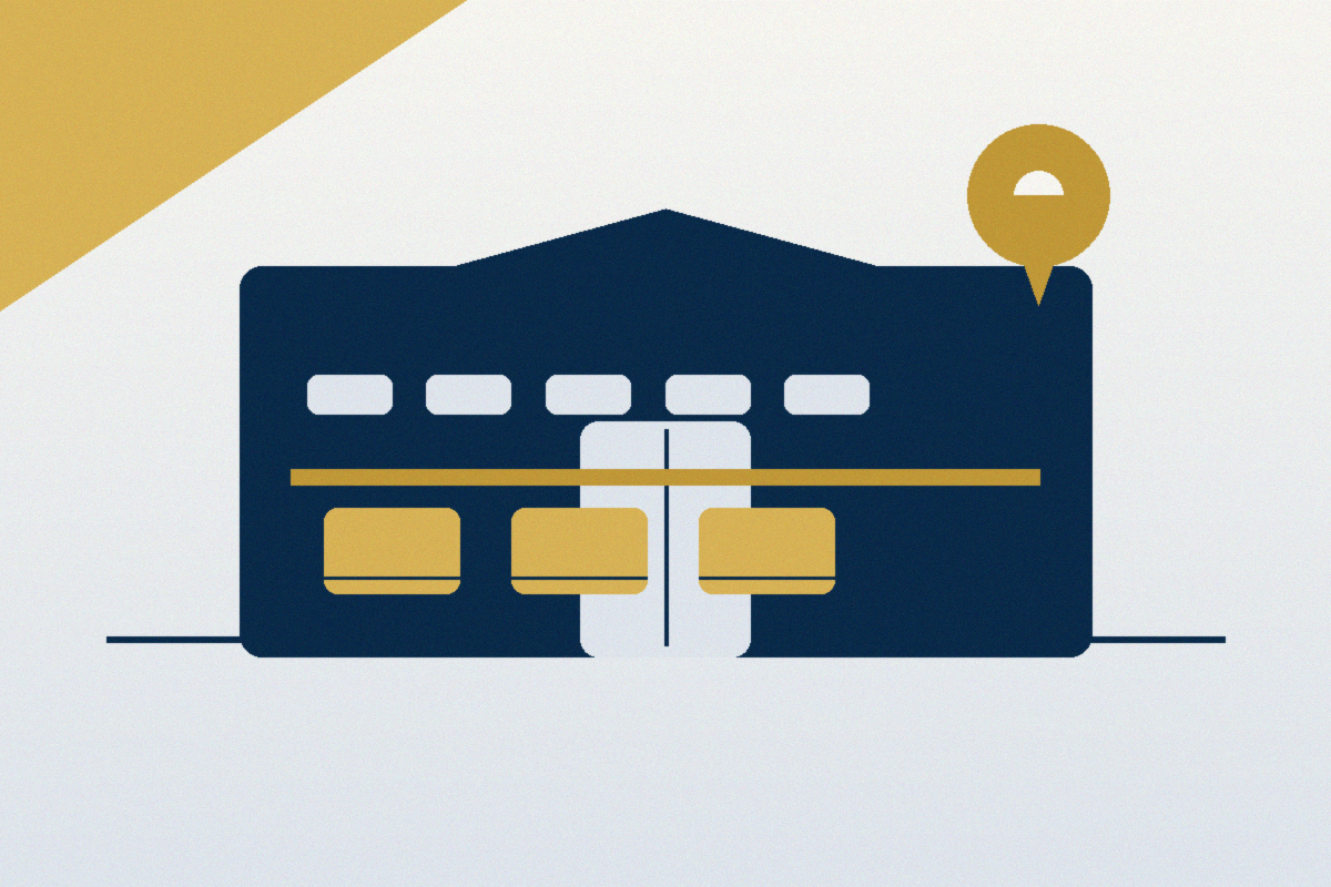 Warehouse and vault storage illustration